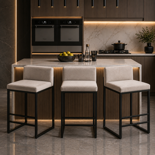TABOURET DE BAR MODERNE EN VELOURS
