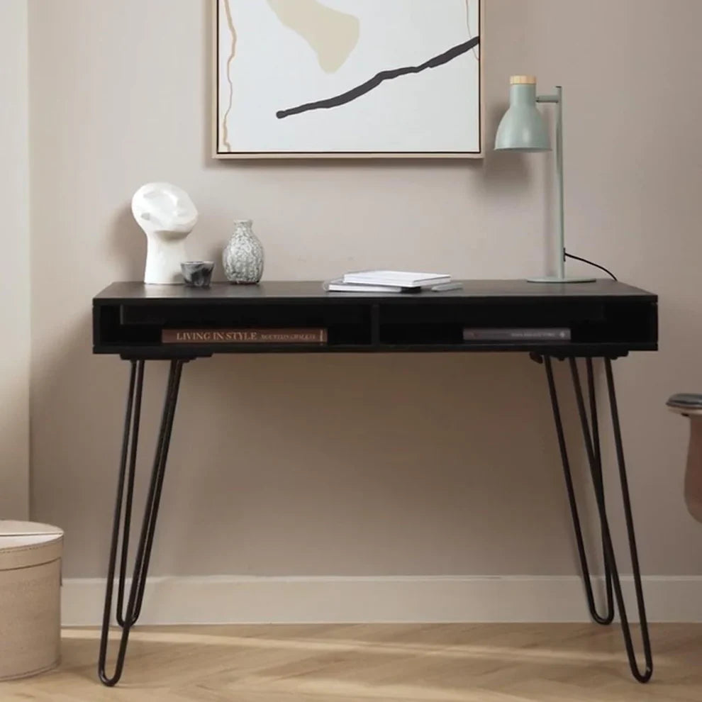 Bureau Console Design en Bois & Métal