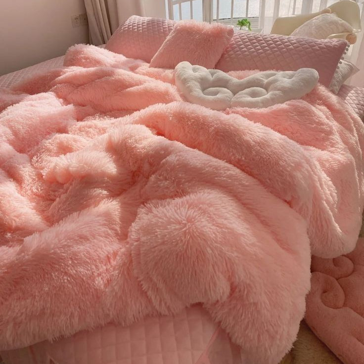 Parure de lit en fausse fourrure