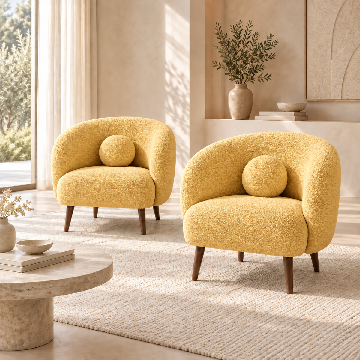 Pack de 2 Fauteuils Bouclette