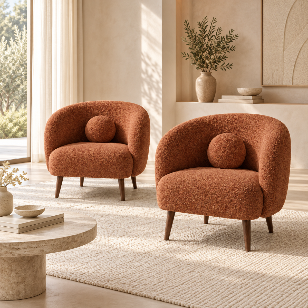Pack de 2 Fauteuils Bouclette
