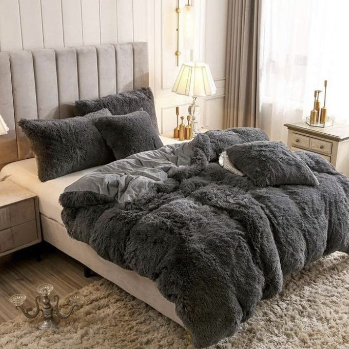 Parure de lit en fausse fourrure