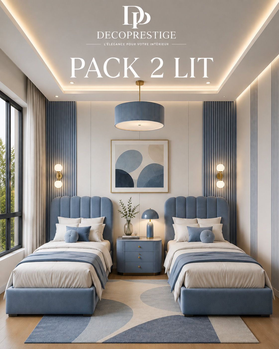 Pack 2 Lits – Confort & Élégance