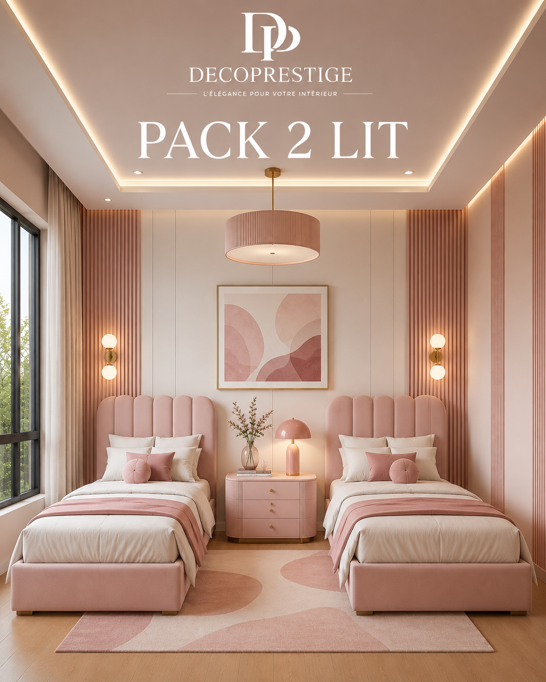 Pack 2 Lits – Confort & Élégance