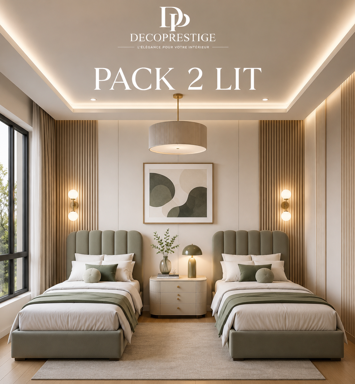 Pack 2 Lits – Confort & Élégance