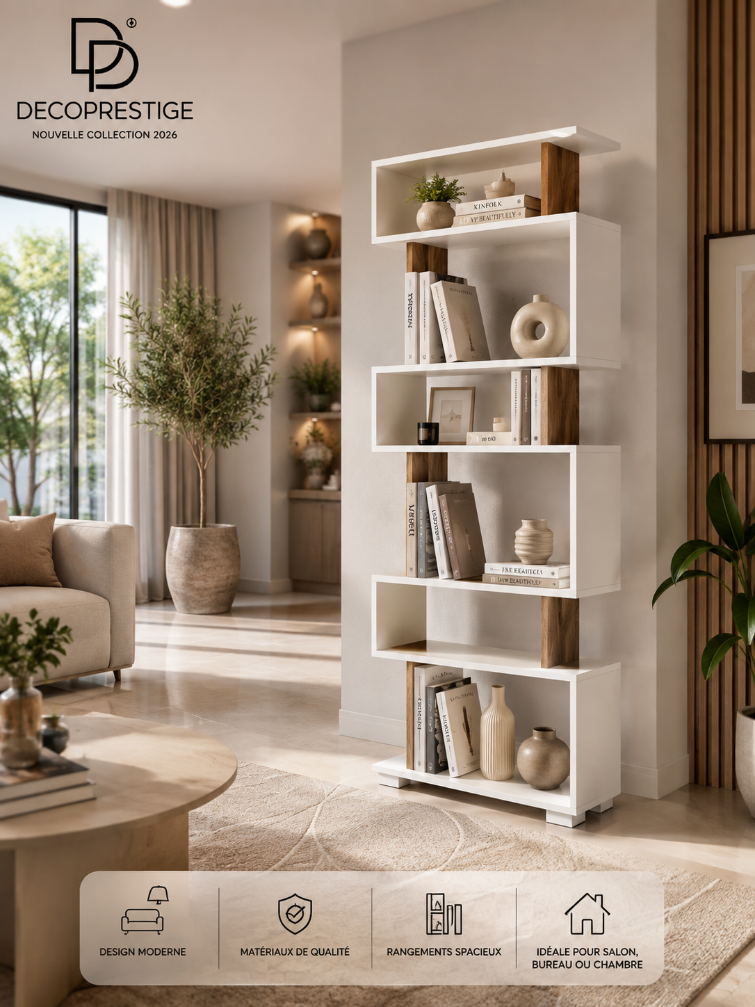 Bibliothèque IDAR – Blanc & Bois