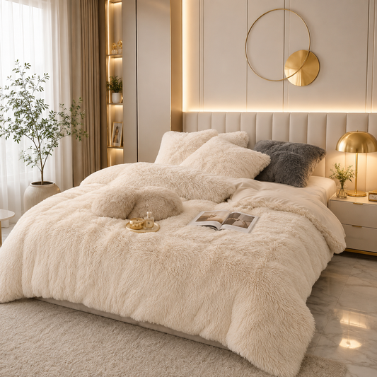 Couvre-Lit en Fausse Fourrure