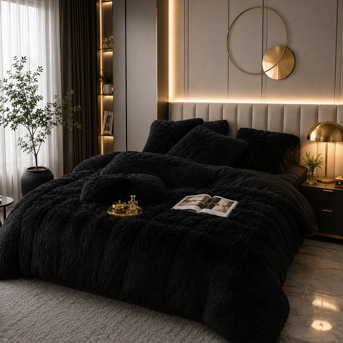 Couvre-Lit en Fausse Fourrure