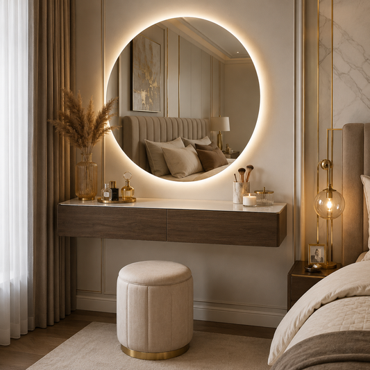 Coiffeuse Suspendue avec Miroir LED