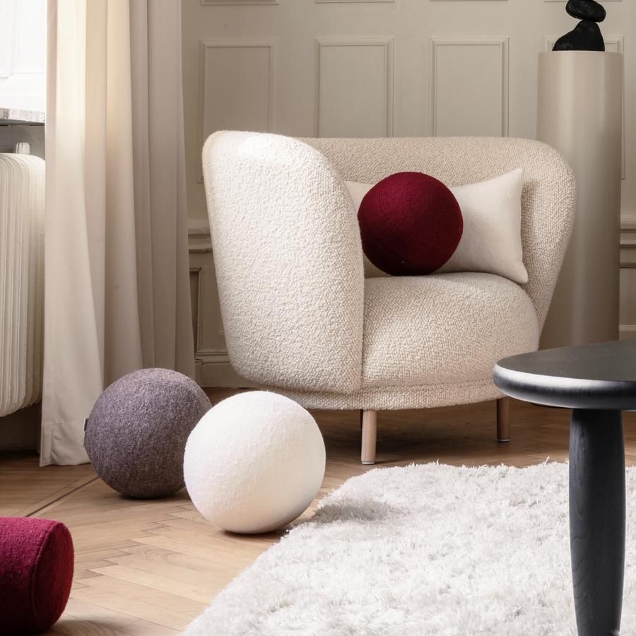 Coussin balle en bouclette