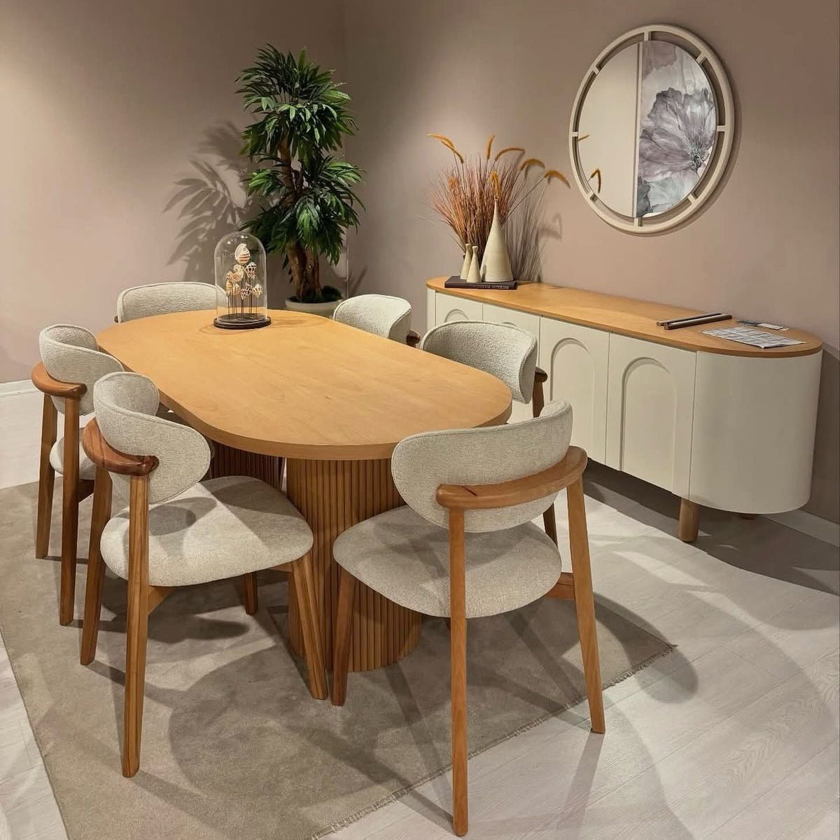 Pack PRESTIGE – Table à Manger Ovale + 6 Chaises