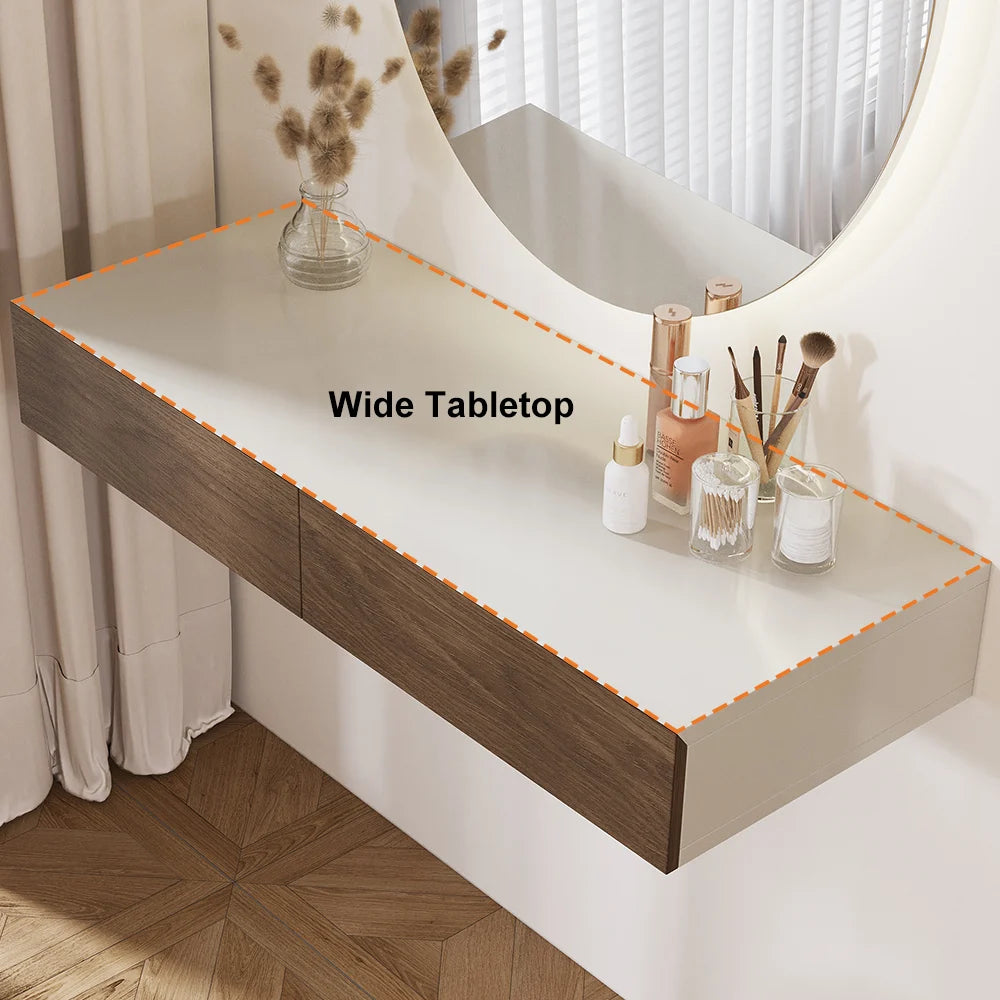 Coiffeuse Suspendue avec Miroir LED