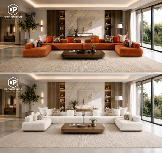 Canapé Panoramique U – Élégance Contemporaine & Confort Premium