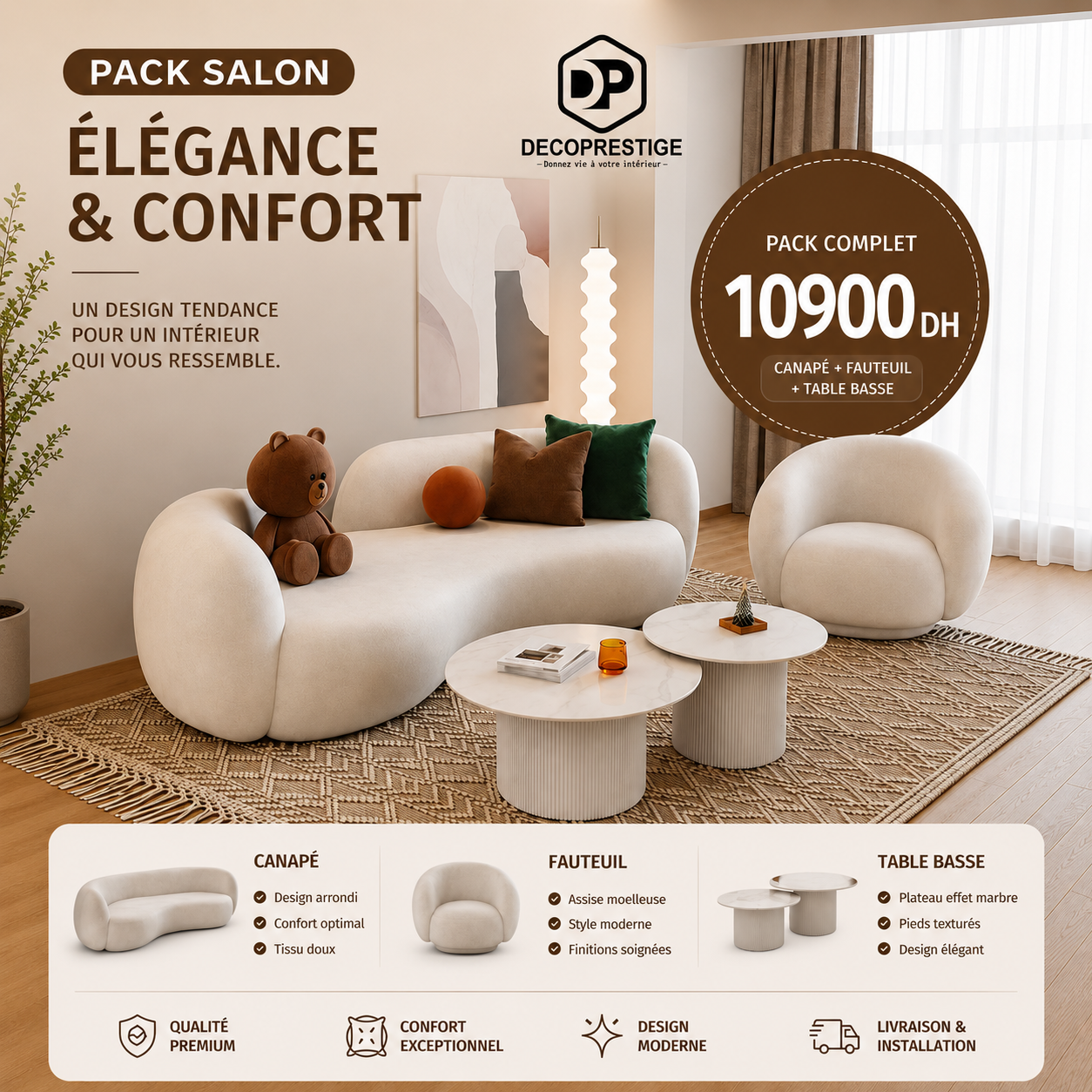 Pack Salon Élégance & Confort